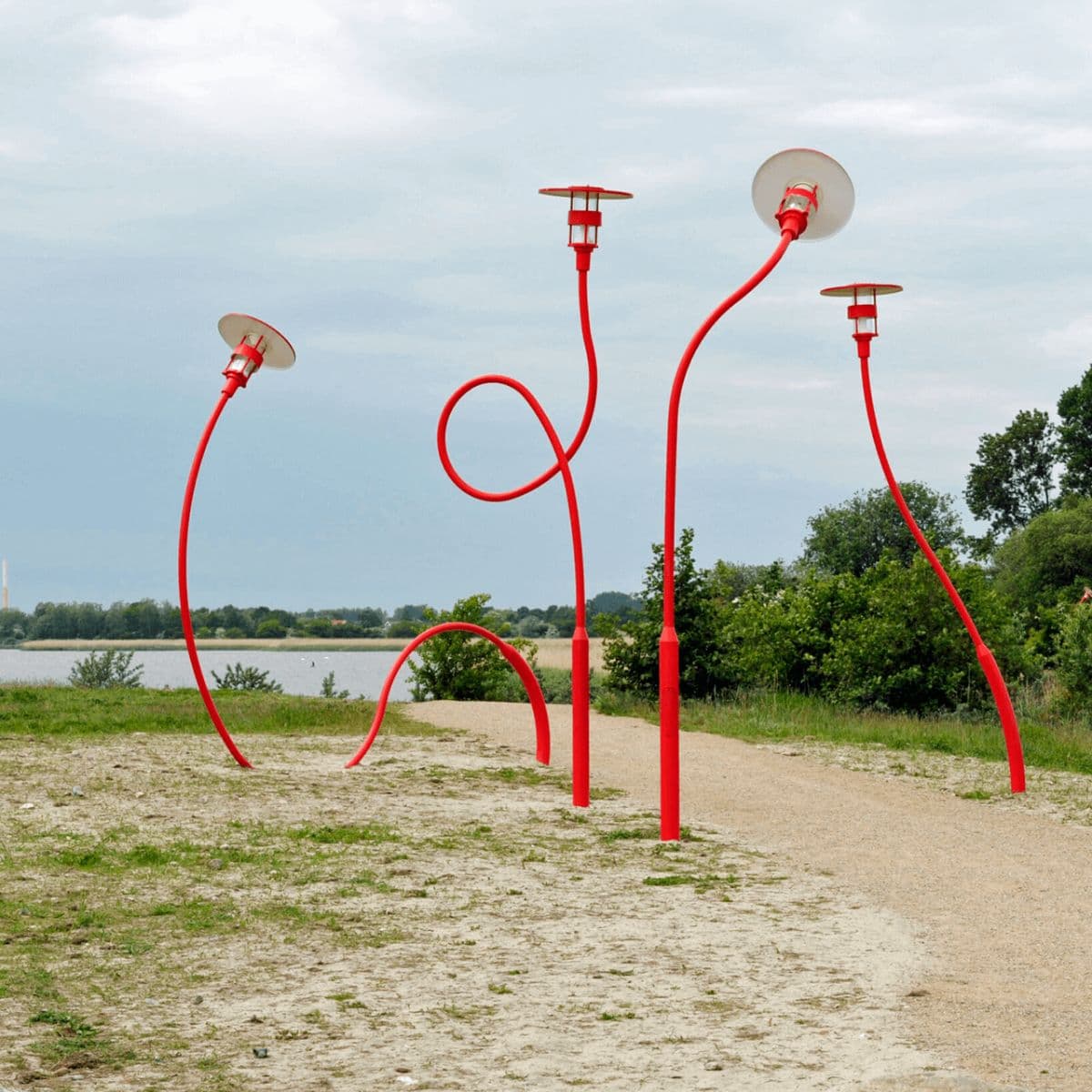 Billede af lygtepæle i Ishøj