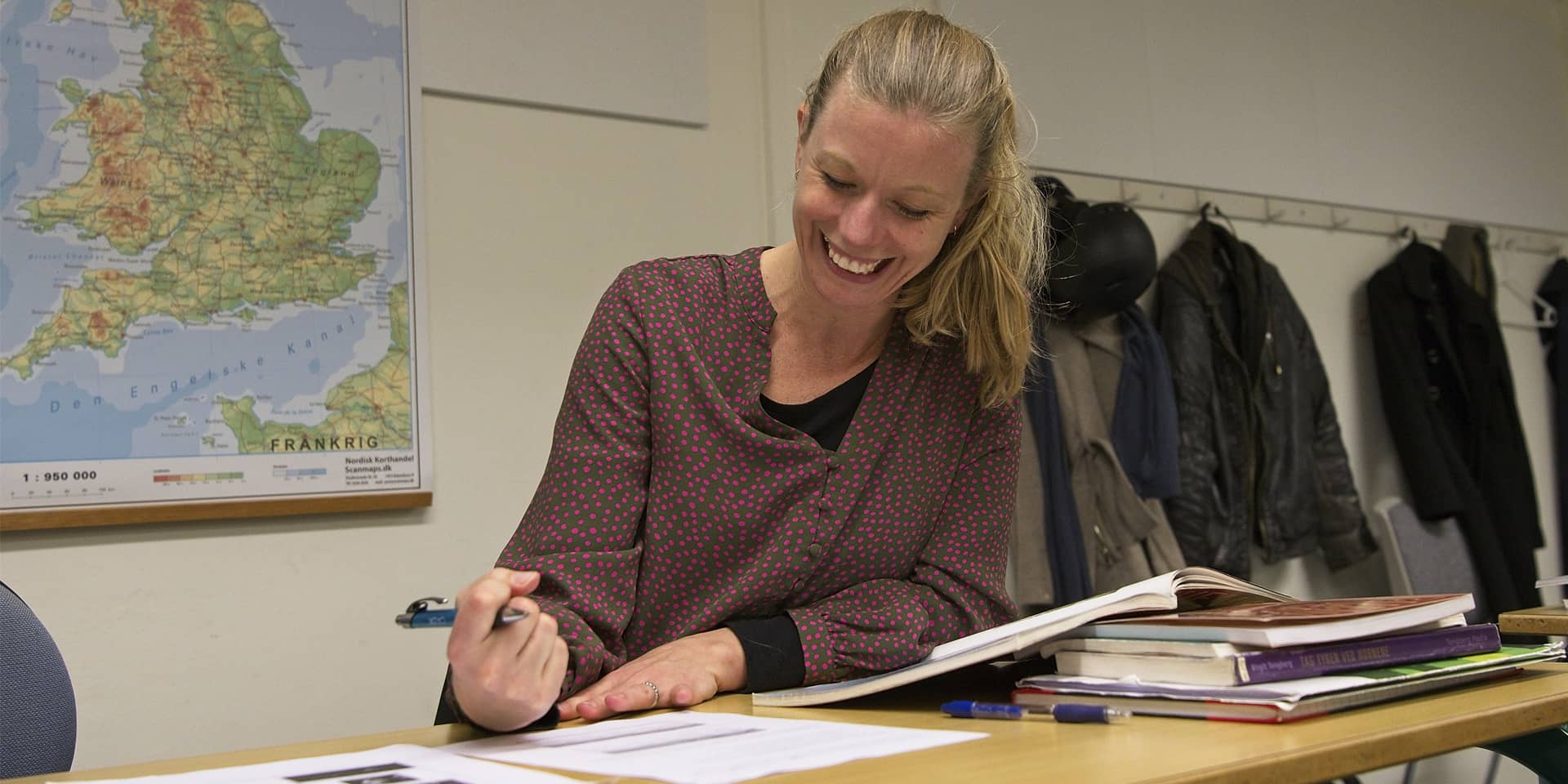 Kursist på sprogkursus i FOF Aarhus