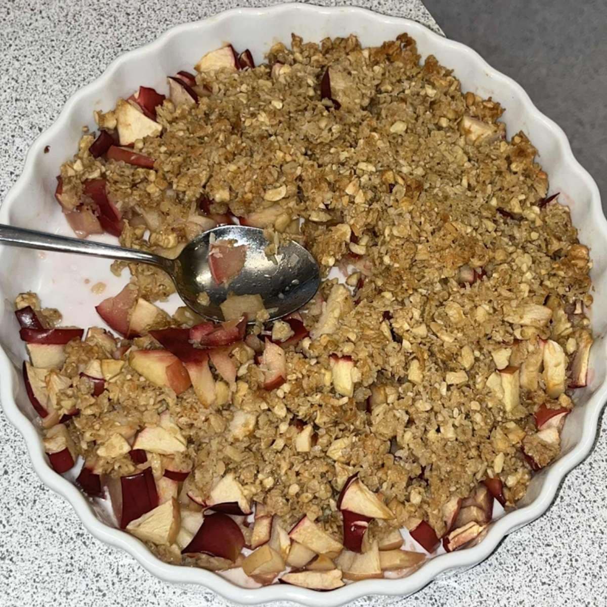 Æblecrumble opskrift i fof aftenskolen aarhus' inspirationsunivers