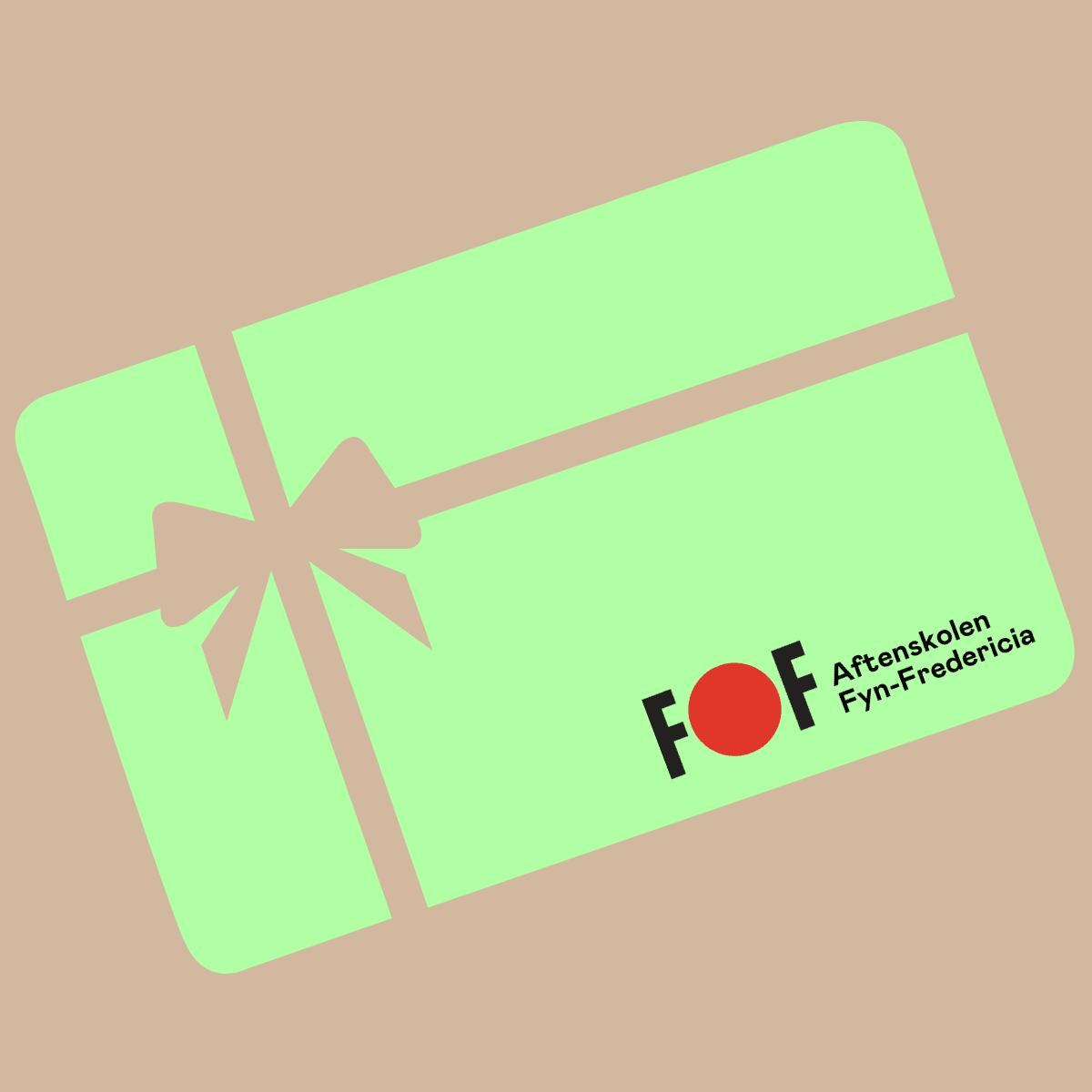 Grafik af et FOF gavekort