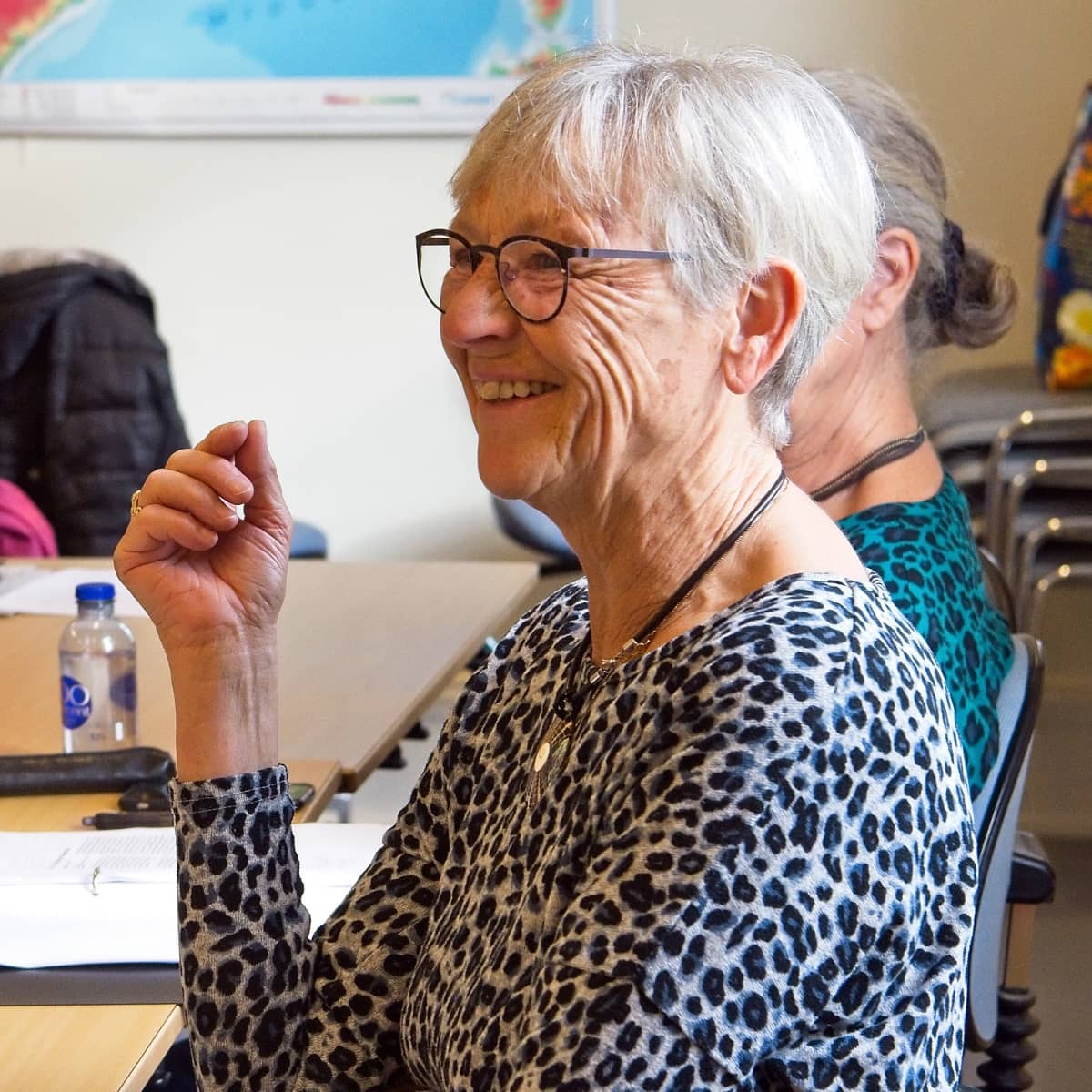 Kursist på sprogkursus i FOF Aarhus