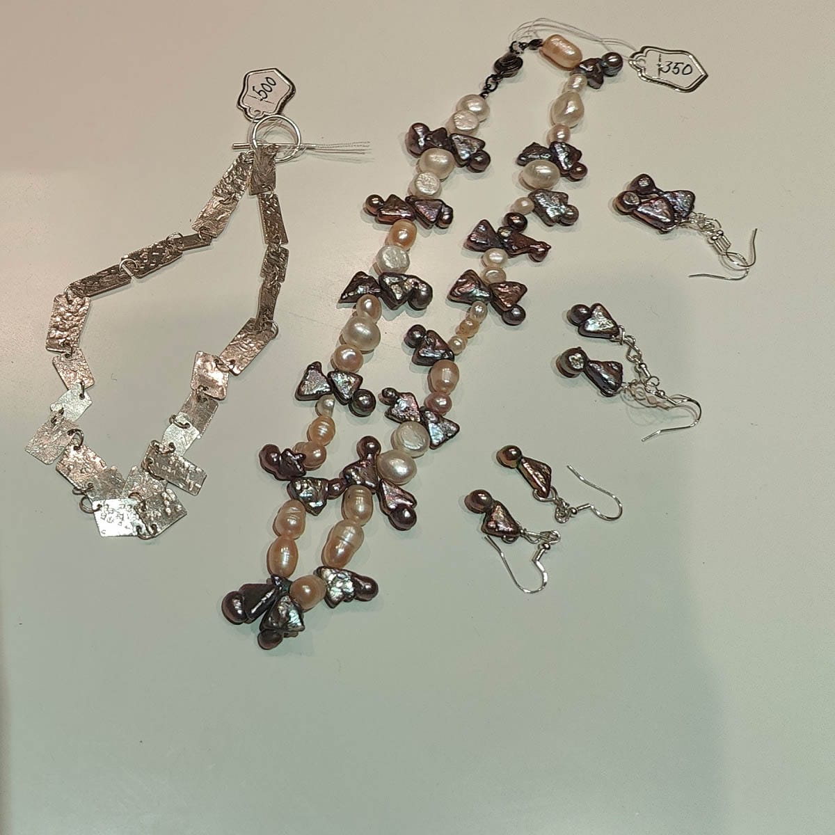 Halskæder lavet af Elisabeth Millev-Rix på smykkekursus hos FOF København og Nordsjælland