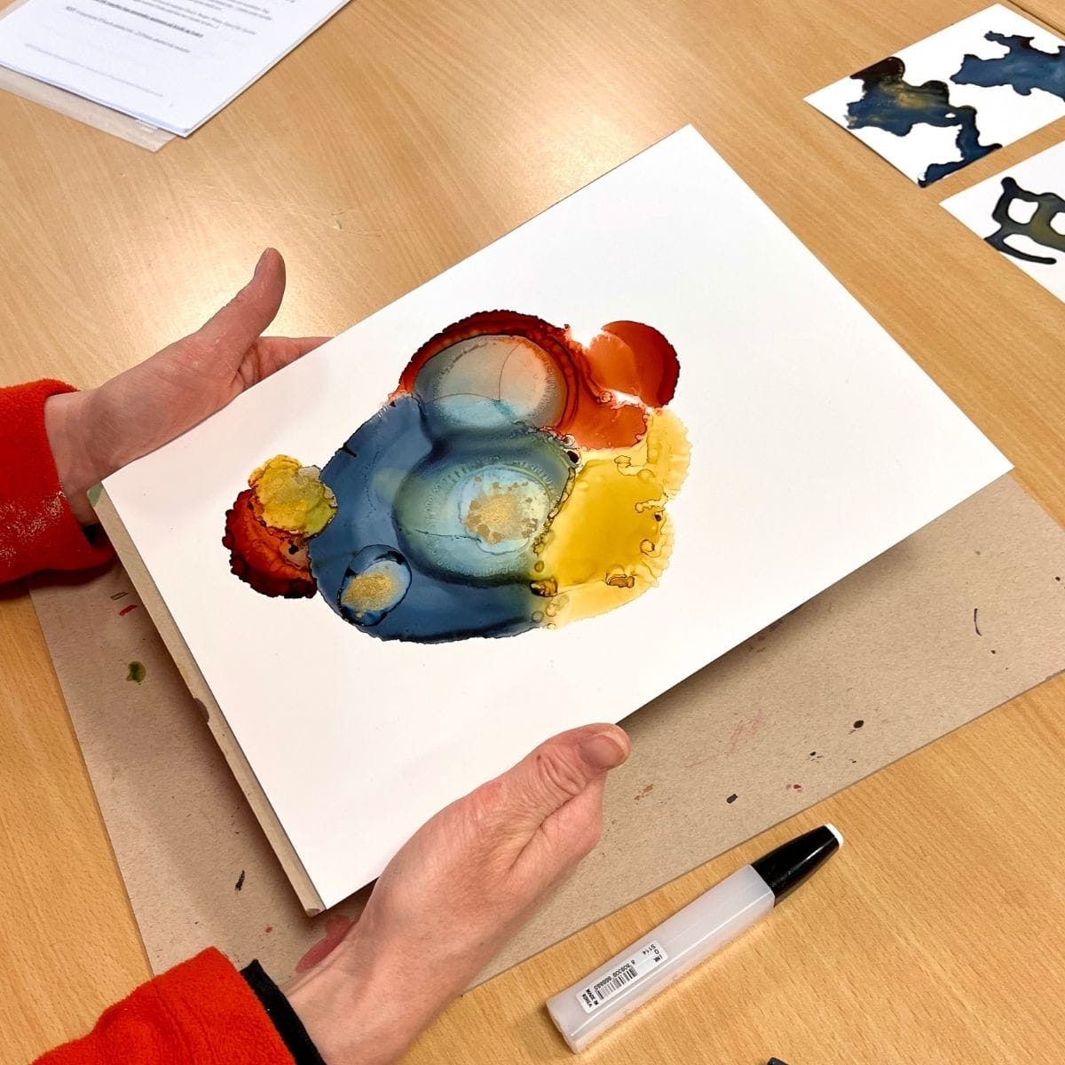 Alkohol ink | Lavet på kursus i FOF Aarhus