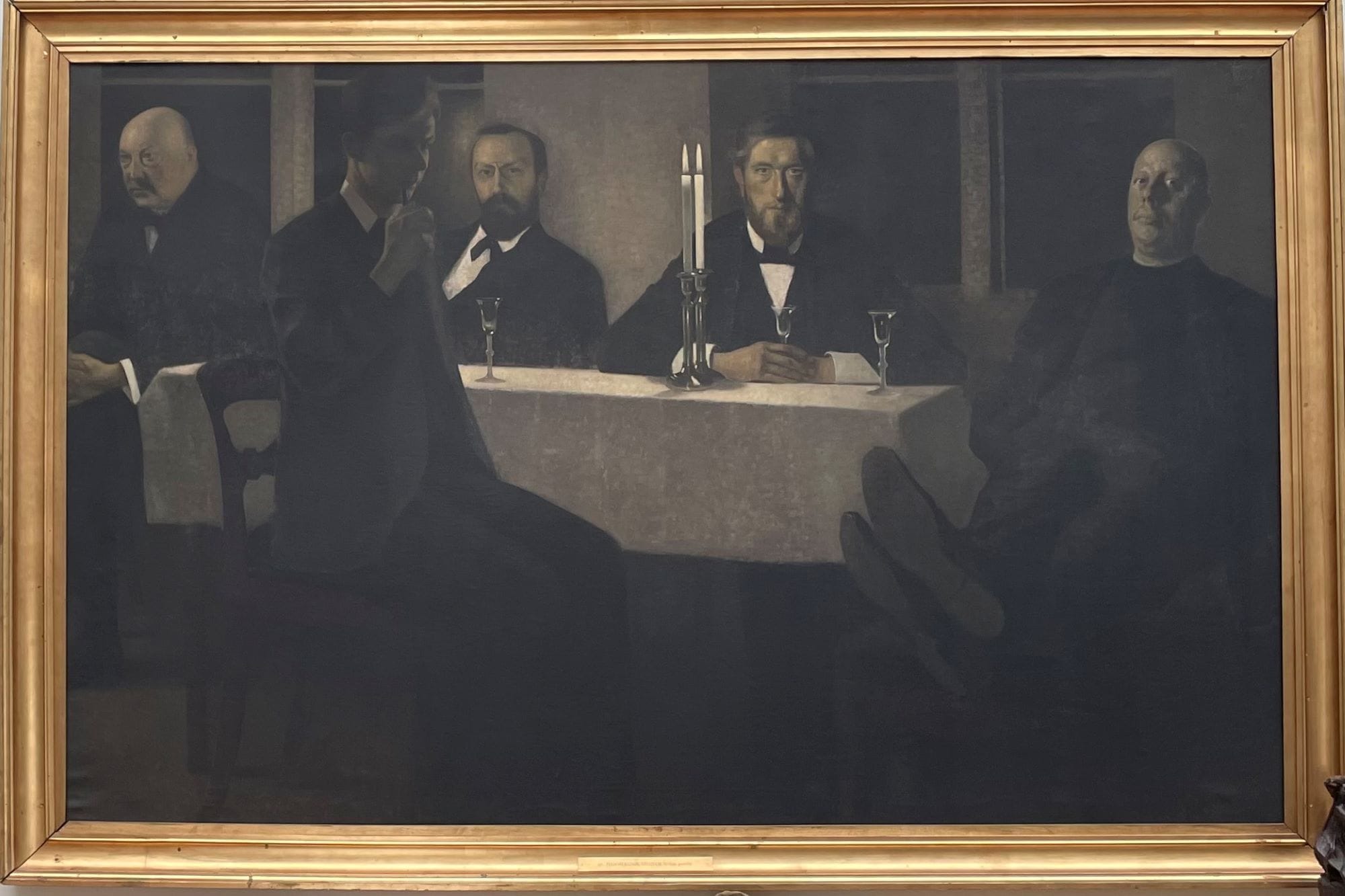 Vilhelm Hammershøi maleri. Fem portrætter