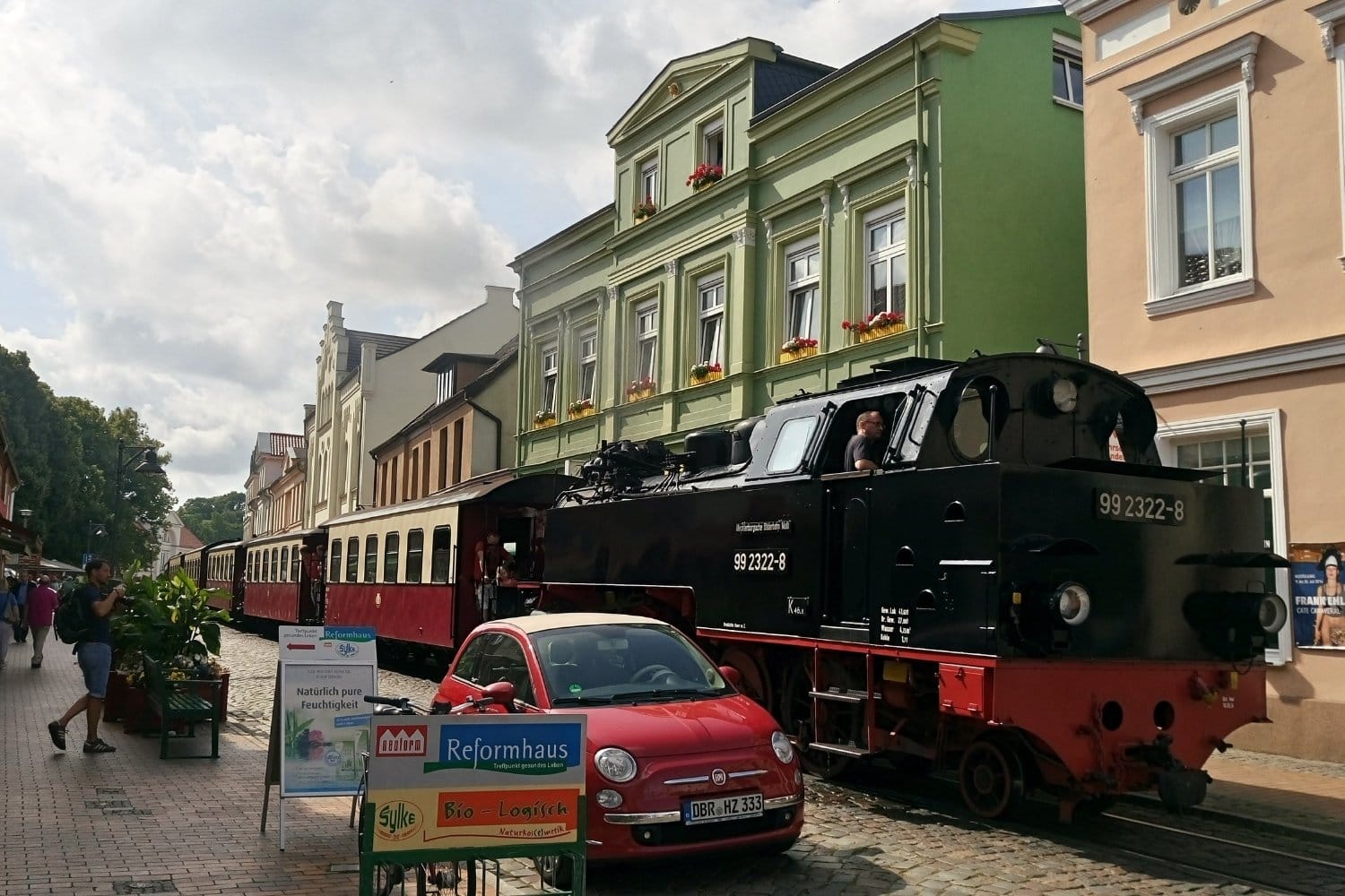 Damplokomotivet "Molli" i Bad Doberans gader