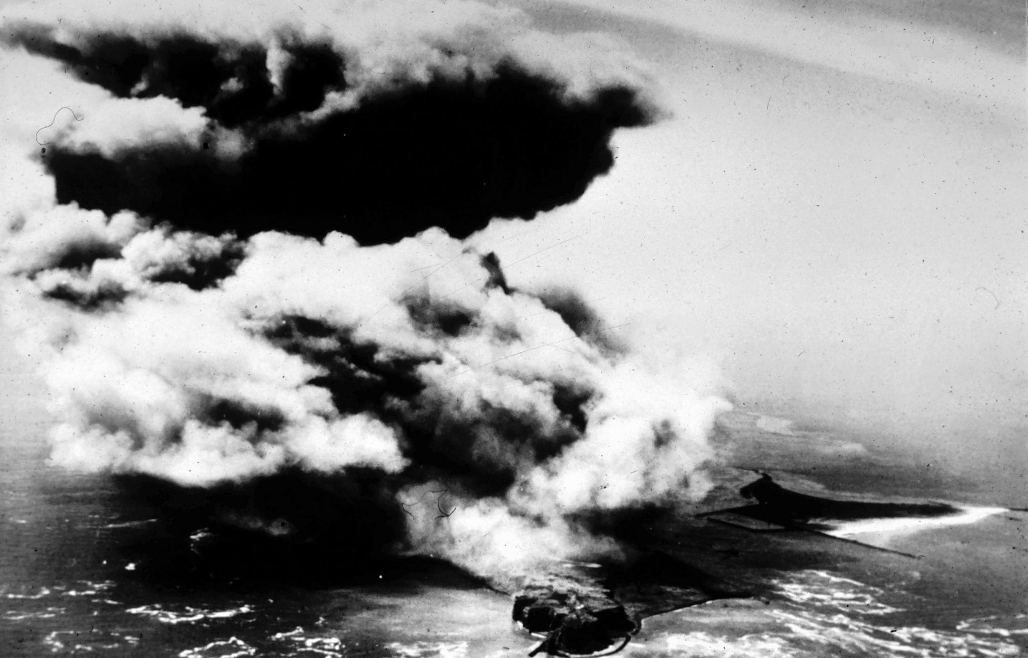 Historisk foto af "Big Bang" efter 2. Verdenskrig, den 18. april 1947