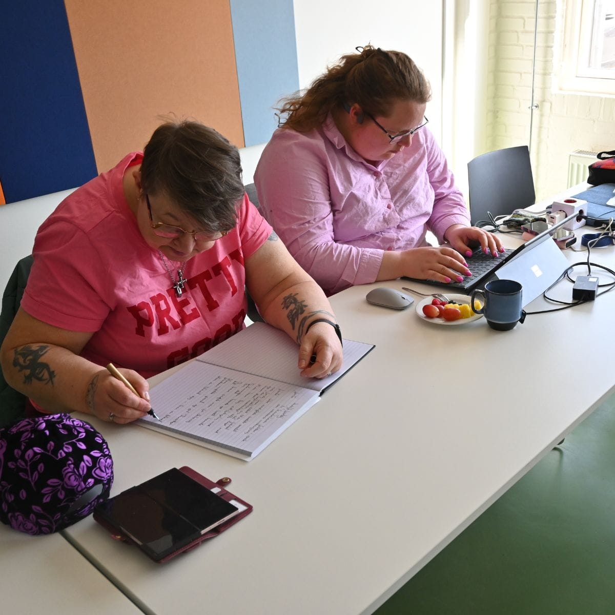 Gitte og Carina skriver