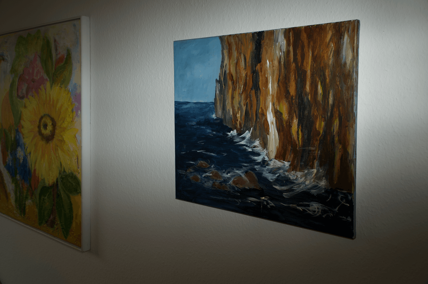 Et af de mange værker, Eja Tække har malet på malekursus i FOF Aarhus.