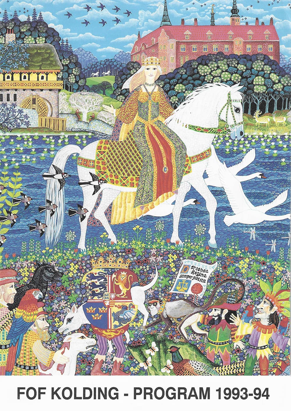 Forside illustration fra FOF Kolding kataloget fra 1993